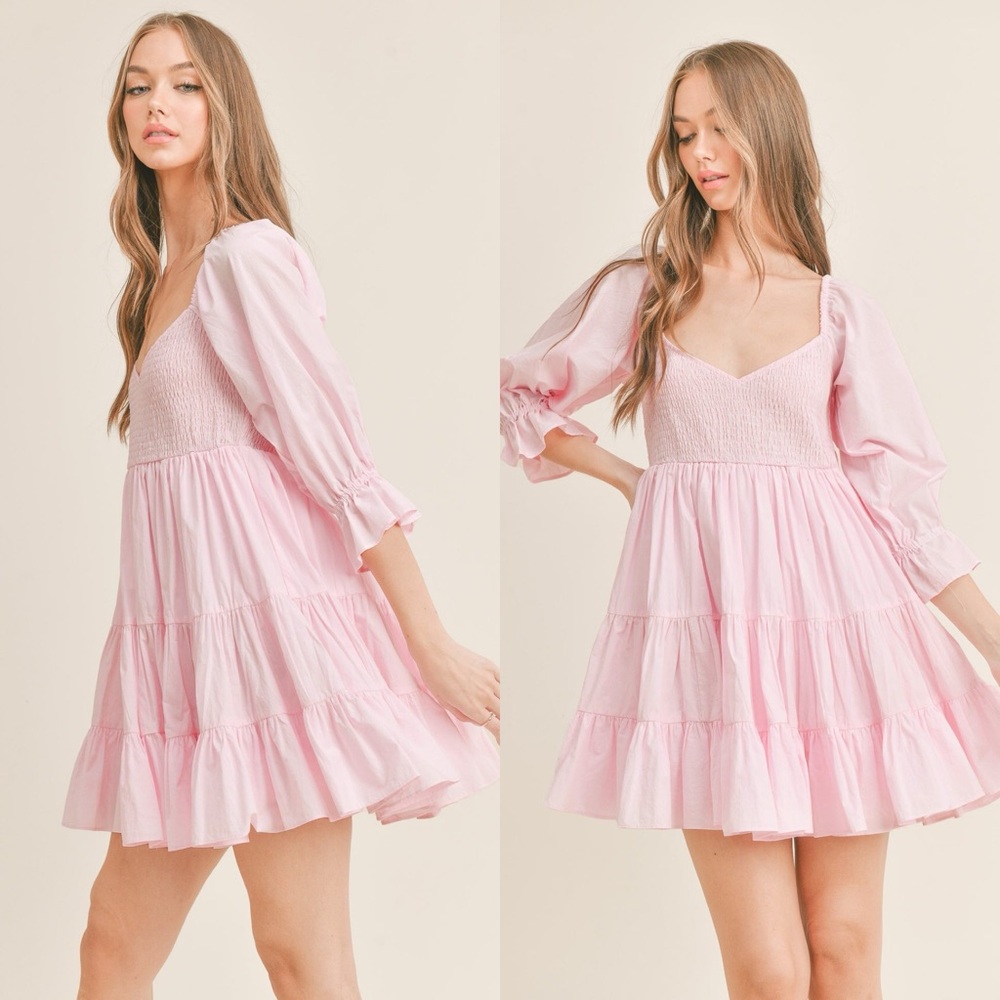 Mable Smock Baby Doll Gingham Ruffle Dress S
